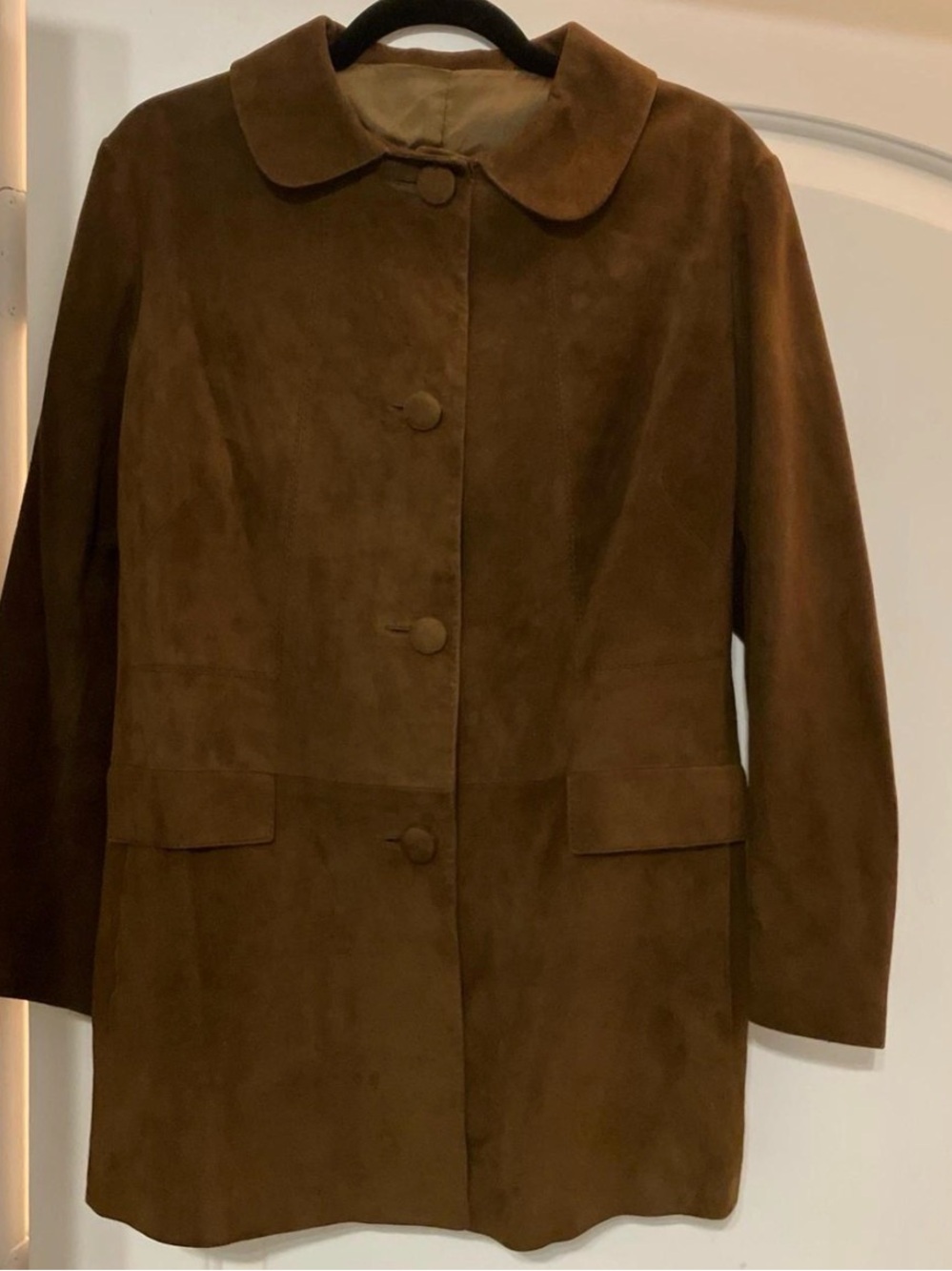 Classic Brown Suede Women's Coat